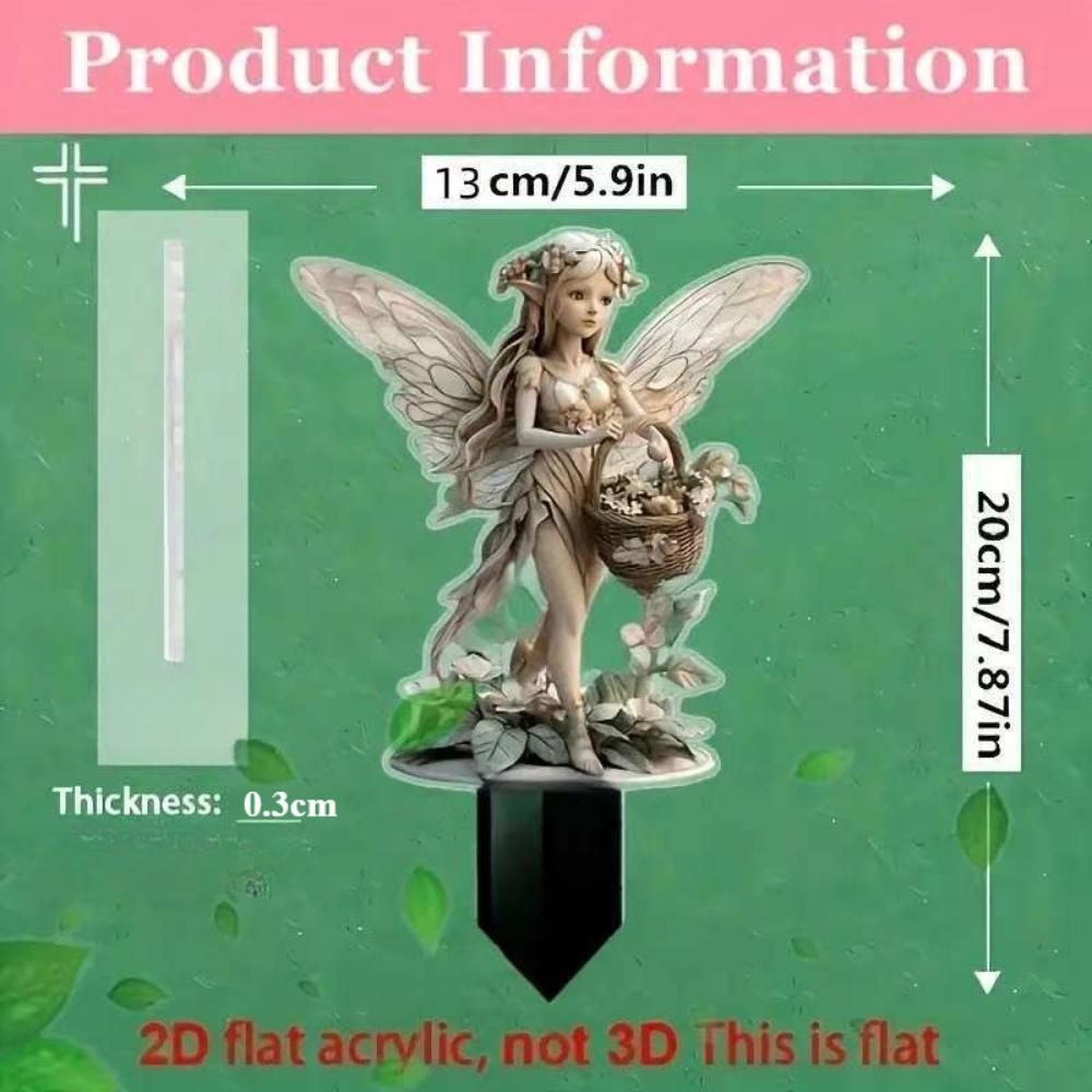 Богемский хрустальный эльф, 2D плоский акрил, уличное украшение, подходит для садов, газонов, подарков, Рождества, Хэллоуина