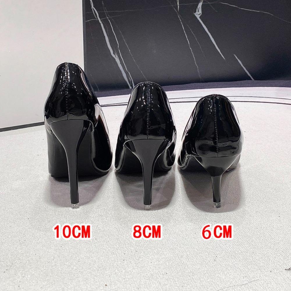 Fashion Sexy Black Sole Thin 6cm 8cm 10cm Heel High Heels Classic Style Black Office Work Shoes Light Lady Pumps Plus Size 43