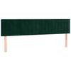 LED Headboard Dark Green 200x5x78 88 cm Velvet
