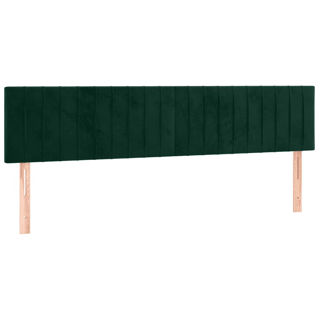 LED Headboard Dark Green 200x5x78 88 cm Velvet