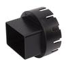 Downspout Adapter Plastic Drain Adapter Replacement Downpipe Converter Connector with Screws Black