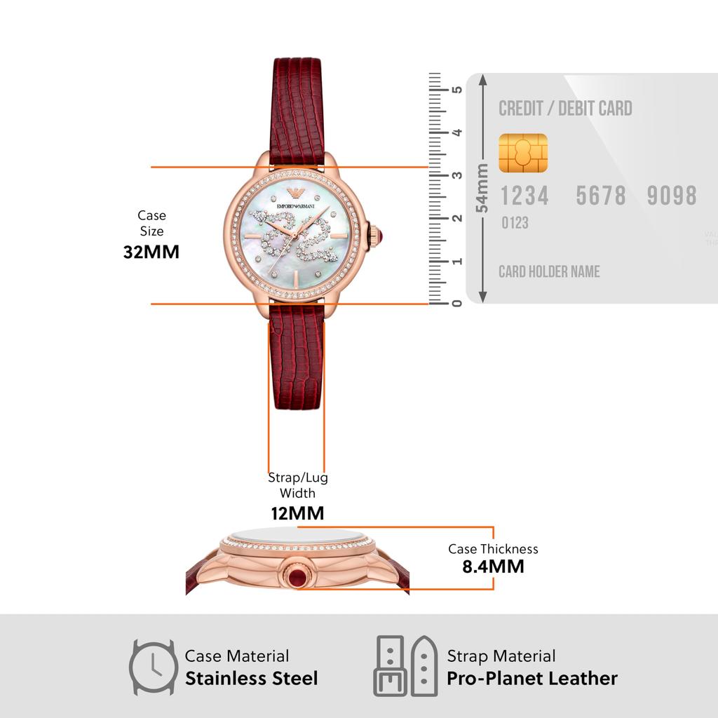 Часы AR11646 Красные [Emporio Armani] Женские