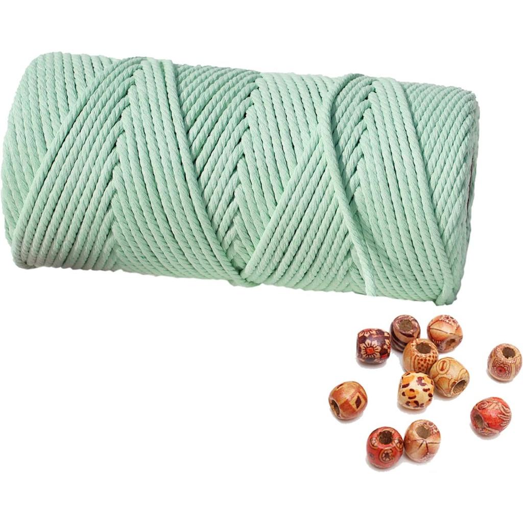 Шнур макраме 4 мм 100 м, хлопковая веревка, веревка, поделки, сделай сам, цветная нить, витой шпагат, ручное шитье, домашнее свадебное украшение