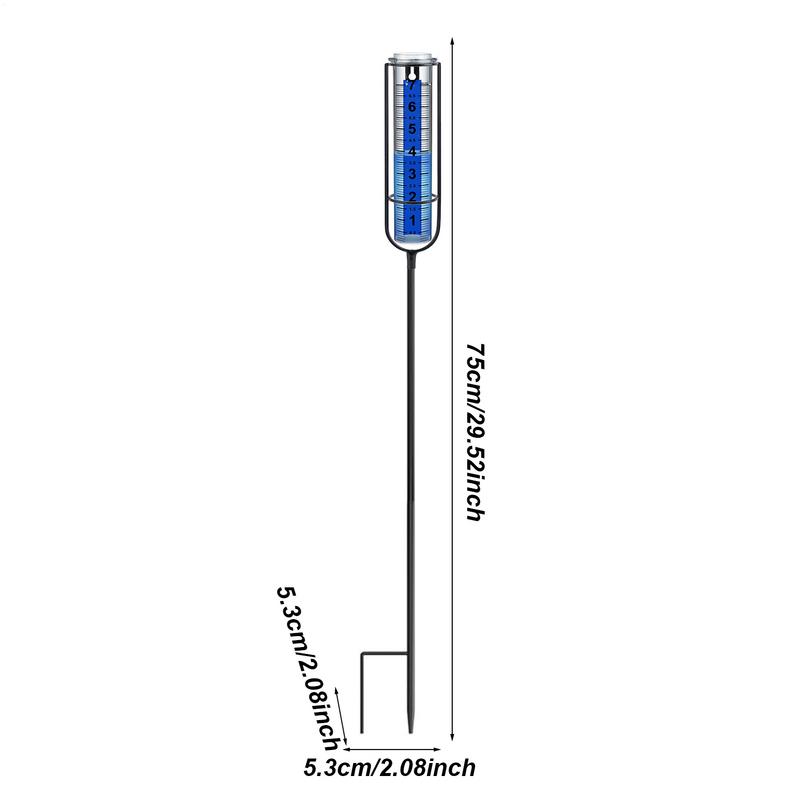 Outdoor Rain Gauge Adjustable Height Accurate Rain Gauges Precipitation Monitor Large Clear Numbers Measuring Tool For Yard