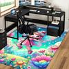 1pc Anime Fairy Chair Mat - Fantasy Floral Office Rug, Non-Slip Carpet for Desk Chairs, Decorative Gift for Anime Lovers, Suitable for Home and Office