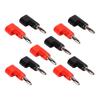 10pcs Banana Plug 4mm Red Black Open Screw Type Stackable Solderless Adapter for RVs Trucks Cars