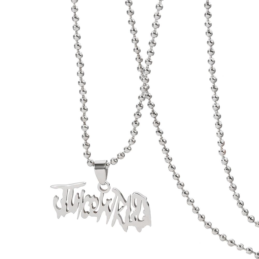 999 Wrld Juice Heart Pendant Necklace Hip Hop Singer Stainless Steel Men and Women Young Boy Never Broke Again Necklace