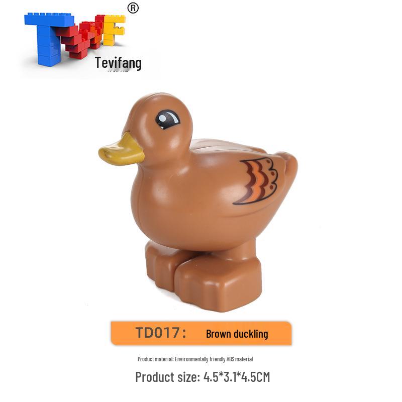 Крупные строительные блоки из частиц: Совместимые Игрушки для Обучения Животным Фермы Прерии Океана для Детей