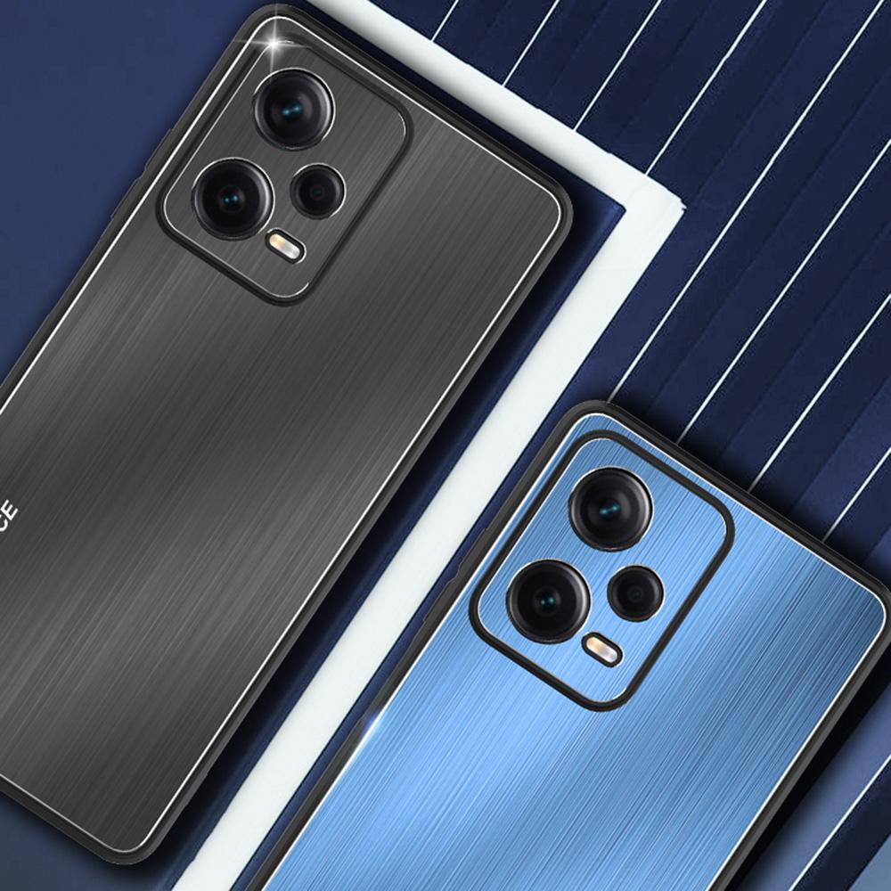 Чехол для телефона Xiaomi Redmi Note 12 Pro+ 5G, TPU бампер, задняя панель из алюминиевого сплава, матовый чехол для телефона