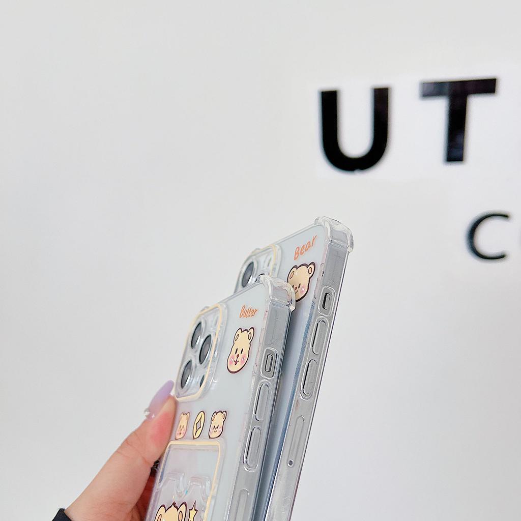 Силиконовый чехол-карман для карт для Tecno Spark 10 Oppo A78 A58 A38 Samsung A54 A24 A14 Xiaomi Redmi Note 13 14 Прозрачный бампер для телефона