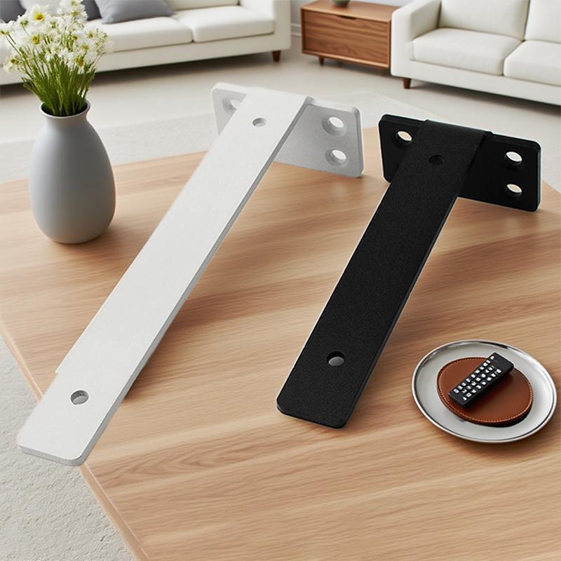 1 Set 4MM Thicked Invisible L Brackets Heavy Duty Cast Iron Shelves Brackets Floating Shelf Brackets For Shelves Support