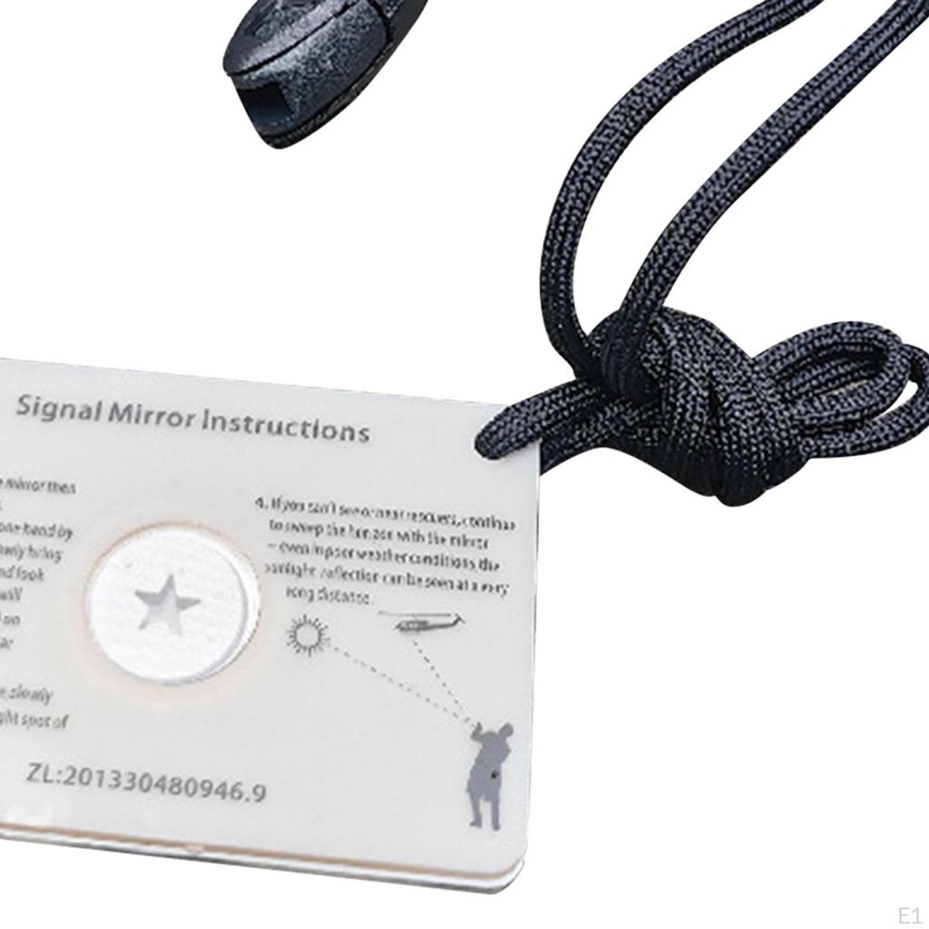 Компактный многофункциональный свисток со светоотражающим зеркалом и сигналом выживания со шнурком