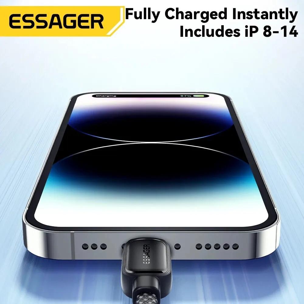 Essager PD29W USB C для освещения, магнитное быстрое зарядное устройство, кабель без спутывания для IPhone 14 13 12 11 Pro Max