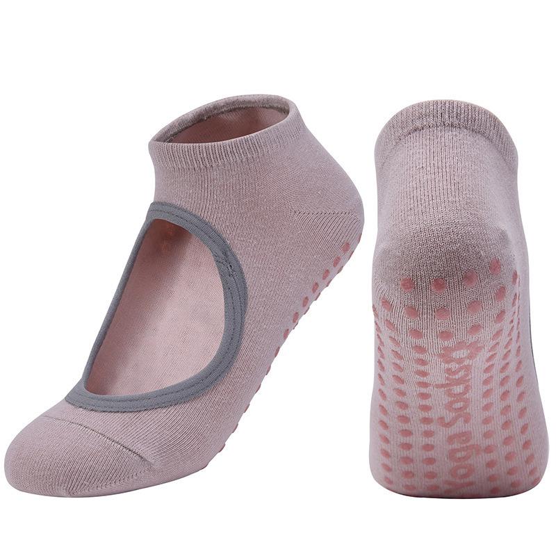Color EU 35-42 Big Size Women Men Pilates Sock Anti-Slip Breathable Backless Yoga Ballet Dance Sports Grip Socks for