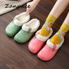 Fashion 2024 Winter Autumn Slippers Waterproof Home Furry Slides for Women Warm Plush Indoor Women Men Shoes Lovers Anti-Slip Flip Flops