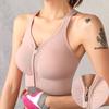 Fashion Zipper Sports Bra Crop Top Fitness Women Sportswear Feminine Sport Top Bras for Fitness Gym Female Underwear Running Push Up Lingerie