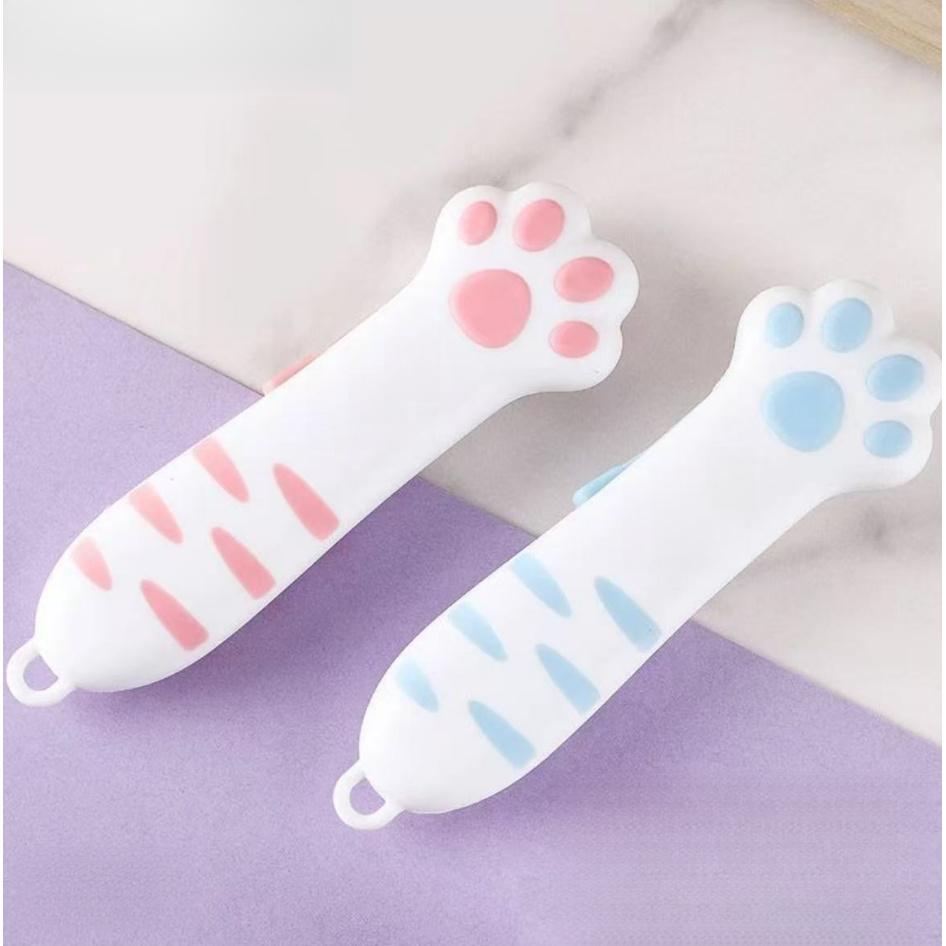 1pc Cat Paw Design Multifunctional Can, Bottle, Box Cutter Knife , Heavy Duty with Handle , Lock, Automatic Opening Mechanism