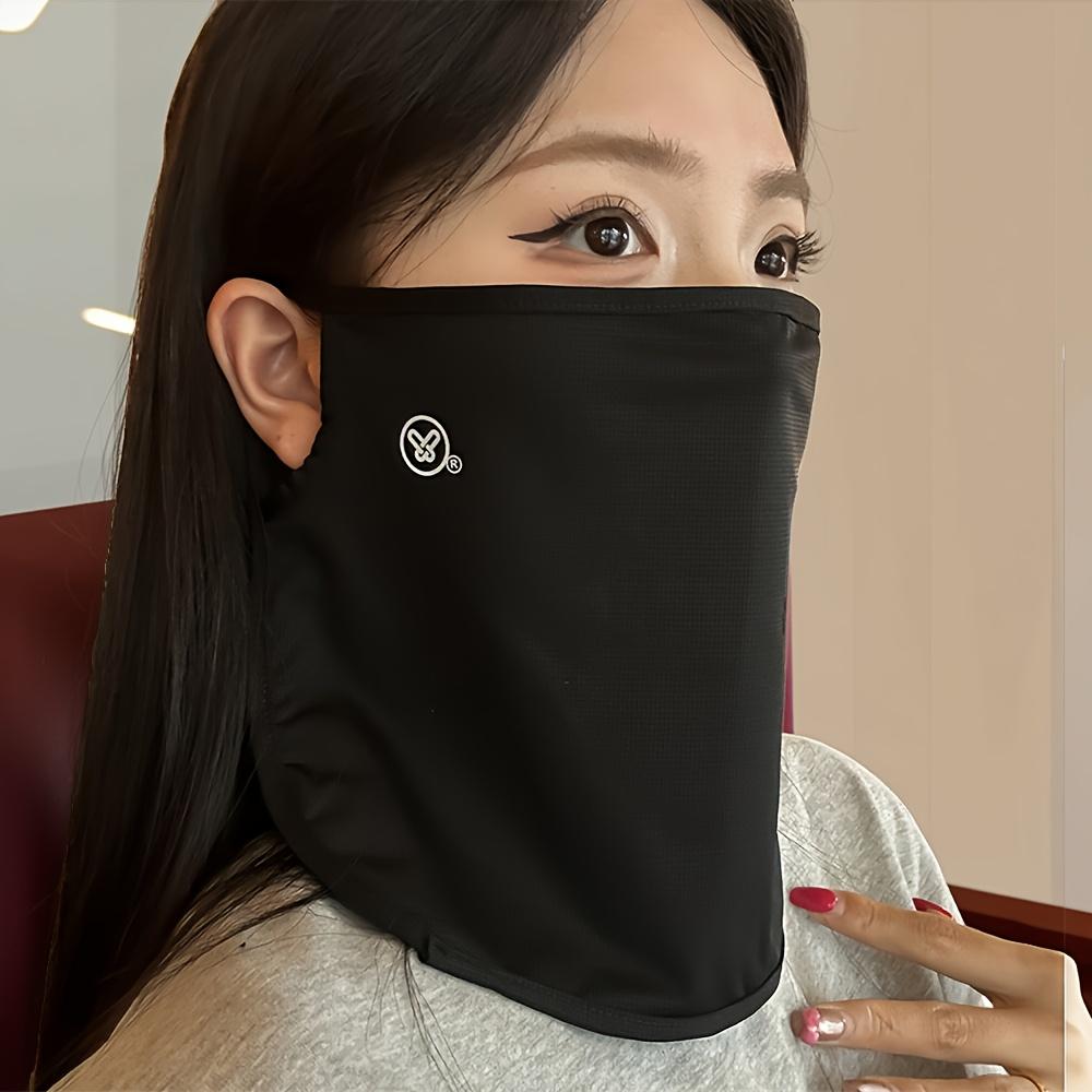1PC Summer New Sunscreen Mask Women's Full Face UV Protection Ear Hanging Driving Mask Breathable Ice Silk Mask Holiday Gift