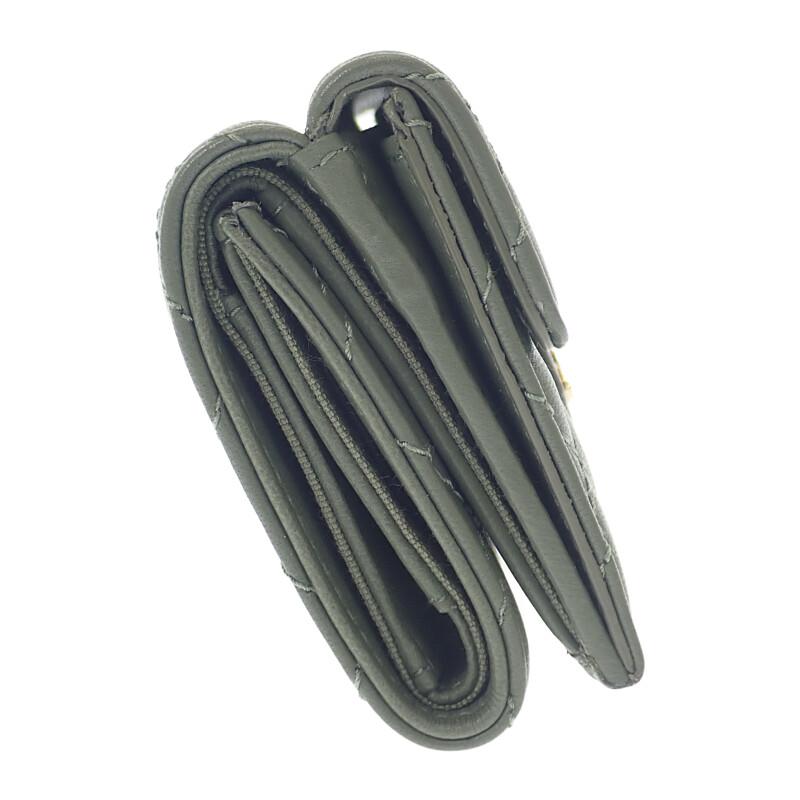 Chanel AP0230-Y04059-NZG82 Кошелек три сложения хаки ягненок Женский