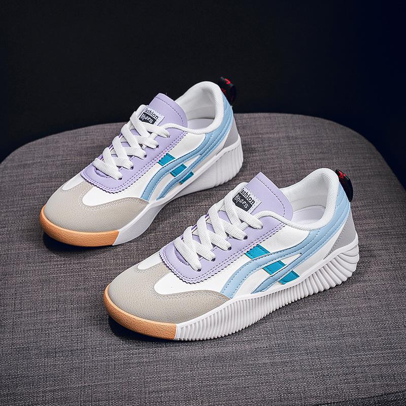 2025 Кроссовки для женщин Легкая кожаная повседневная обувь Роскошные теннисные тренировочные туфли для женщин Вулканизированная обувь на шнуровке Zapatos Mujer