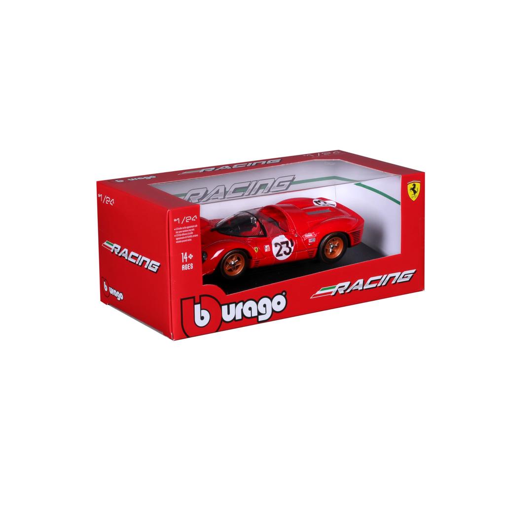 Bburago 1/24 Scale Ferrari 330 P4 Daytona Red / Diecast Model Car, Finished Product, 18-26310