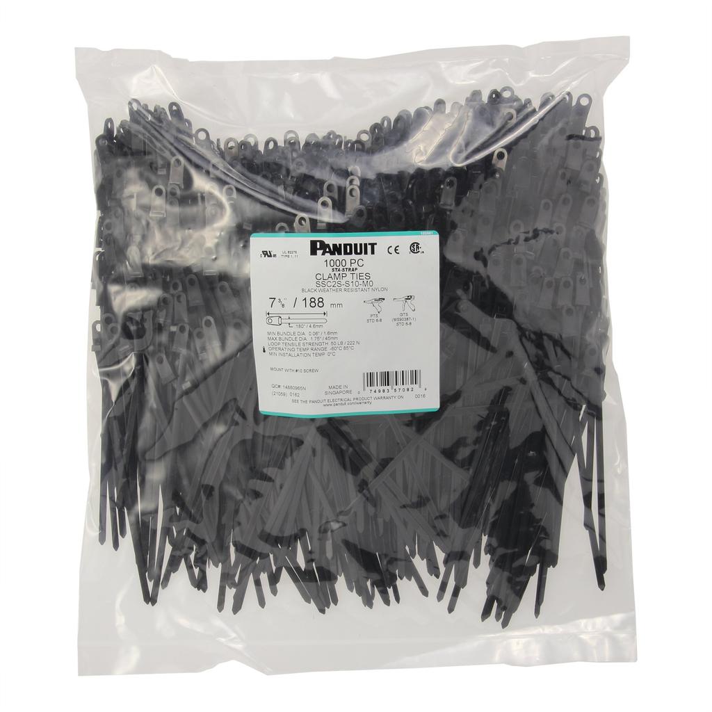 Panduit SSC2S-S10-M30 Sta-Stamp Clamp Tie, Heat St