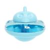 Interactive Cat Puzzle Feeder Toy Flying Saucer Design Treat Dispensing Slow Feeder with Adjustable Outlet for Indoor Cats
