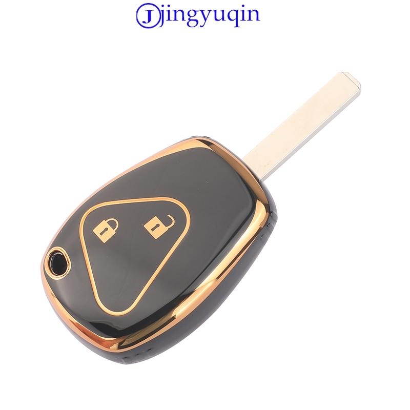 jingyuqin New Arrival TPU Car Key Case Fob For Renault Megane Laguna Modus Espace Duster Logan DACIA Sandero Fluence Clio Kangoo