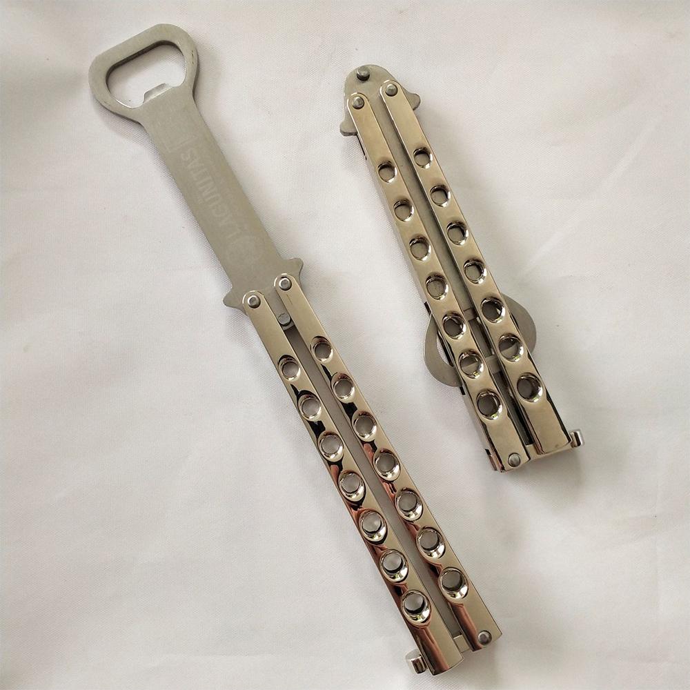 1 шт. складной открывалка для пивных бутылок из нержавеющей стали, тренажер-бабочка, нож-бабочка, металлические принадлежности для пива, реквизит для кемпинга на открытом воздухе