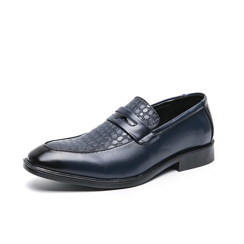 Men Loafers Black Office Shoes Formal Business Blue Wedding Dress Prom Blazers Tuxedo Party Shoes Large Size