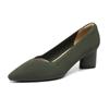 Women's Pumps Kitten Heels Pointed Toe Knit Slip On Low Heel Casual Formal Dress Shoes Work Office Business Chunky Heels Dressy Heels for Women