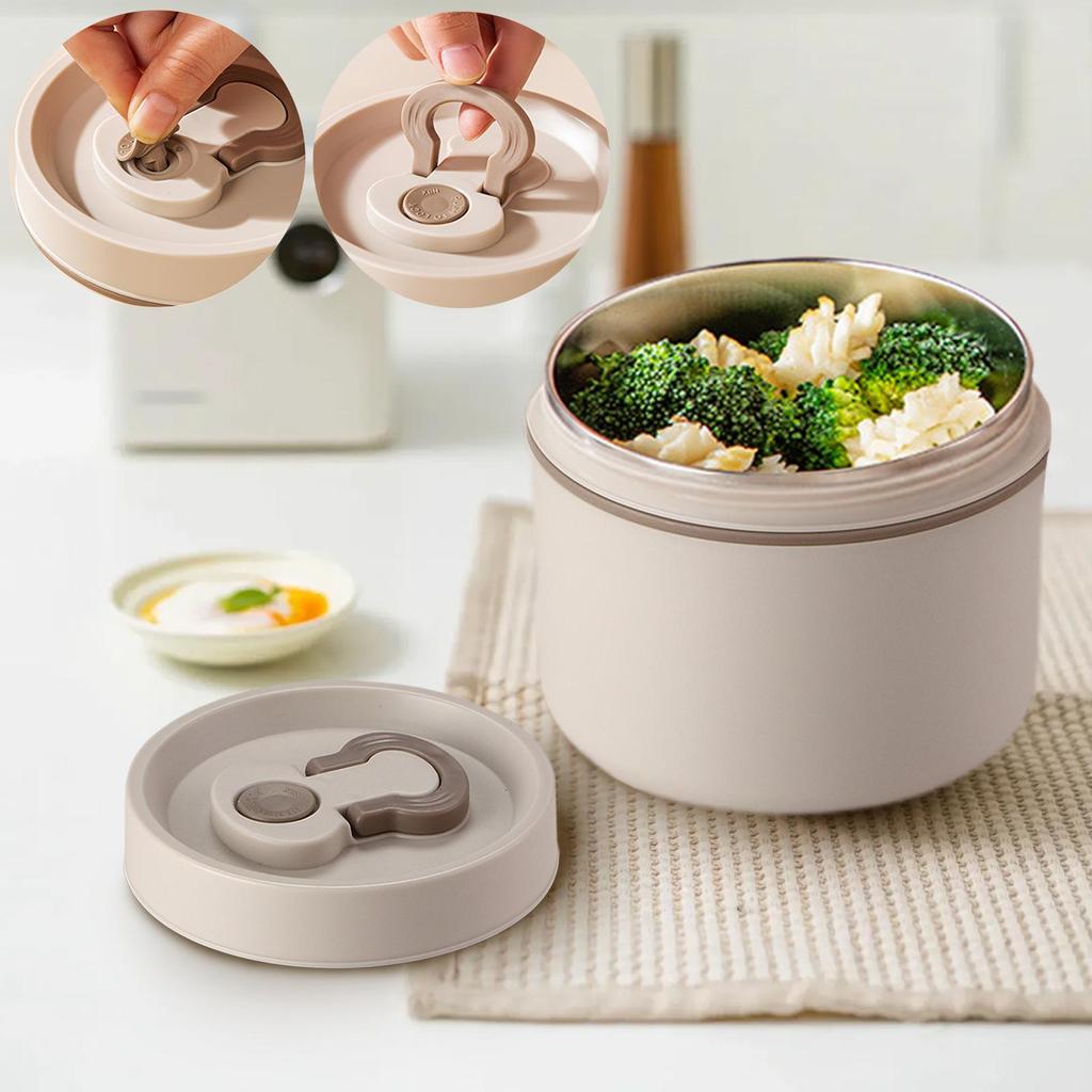 Stainless Steel Lunch Box 650ml Thermal Lunch Box Insulated Lunch Containers Meal Prep Containers for Fruit Salad Meat