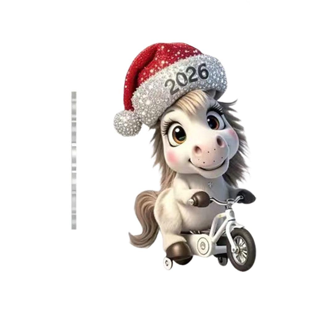 Новый 2D Плоский Рождественский Подвесной Кулон Сияющий Имитация Лошади Подвеска Балерина Акриловый Брелок Шармы для Сумки