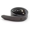 Tochigi Shrink Leather 35mm Wide Belt Not (Buckle Included) (BLACK)