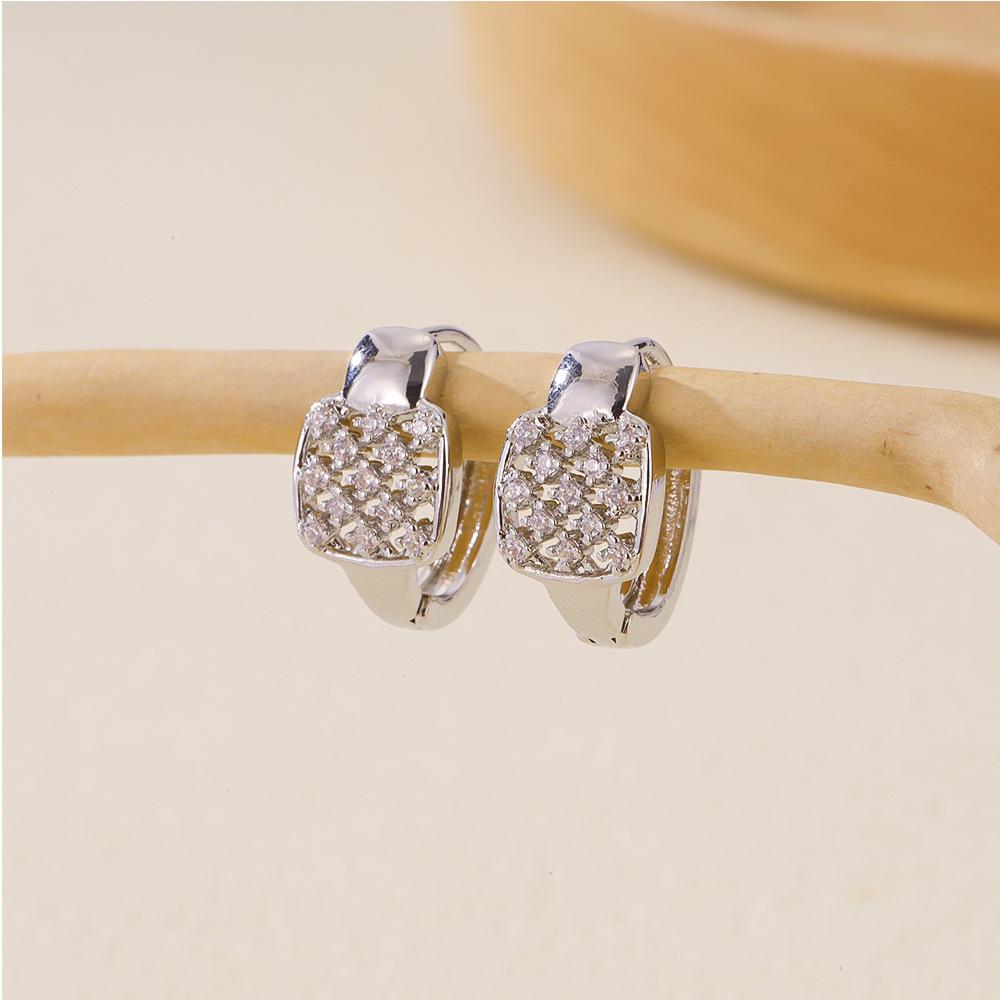 Color Earrings Women'S Jewelry Selection, Fashionable Multi-Style Zircon Earrings Inlaid With Zirconium Exquisite Jewelry