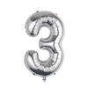 32-Inch Body Shaping Numeric Balloons - Gold & Silver, Floating Birthday & Celebration Decor