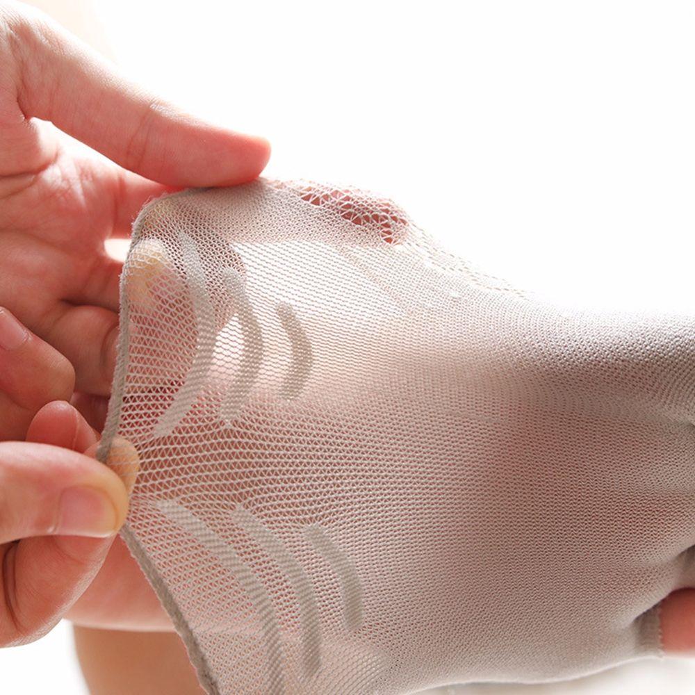 Invisible Thin Non-slip Women Summer Sock Slippers Half Palm Socks Open Toe Socks Cotton