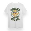Men's Plus Size T-shirt With Chicks Big Me Cool Unisex White 100% Cotton Tee USA
