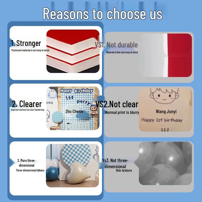 Korean Birthday Decor for 1-Year-Olds - Baby Banquet Atmosphere KT Board for Boys & Girls