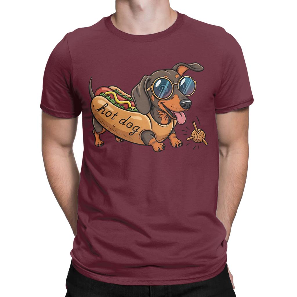 Playing Dachshund As A Hot Dog Classic Graphic 100 Cotton Tshirt Chud Consuming Hotdogs Tees Tops For Unisex