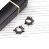 Fashion Punk Black Spike Rivet Huggies Hoop Earrings For Men Women Unisex Stainless Steel Rock Circle Round Hip Hop Piercing