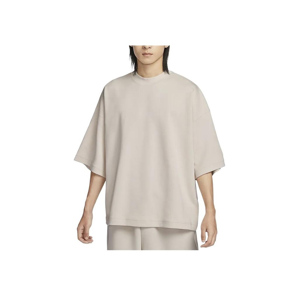 Nike Спортивная одежда Tech Fleece Solid Loose Crew Neck Short Sleeve T Shirt Men Tops Light-Redwood FZ7582-104