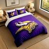 3-Piece Bed Sheet Set with Minnesota Vikings Design, 1 Flat Sheet and 2 Pillowcases for Bedroom