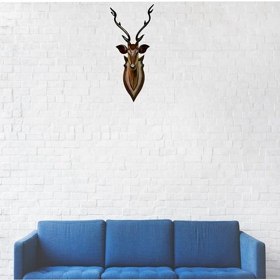 Deer Head Wall Hanging Wooden Deer Artwork Wall Decoration Product Wall Decor