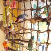 Khaki Parrot Climbing Net 40*40cm Parrot Rope Net High Quality Bird Hammock  Parrot Climbing