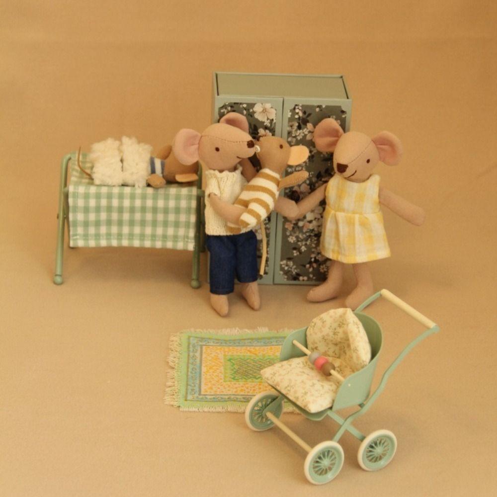Искусственная детская игрушечная модель 1:12 Кукольный домик Миниатюрная сцена Новая детская коляска