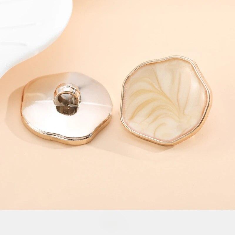 10 шт. красивые пуговицы с покрытием, квадратные круглые пуговицы, пальто, ветровка, аксессуары для свитера, различные стили, принадлежности для шитья своими руками