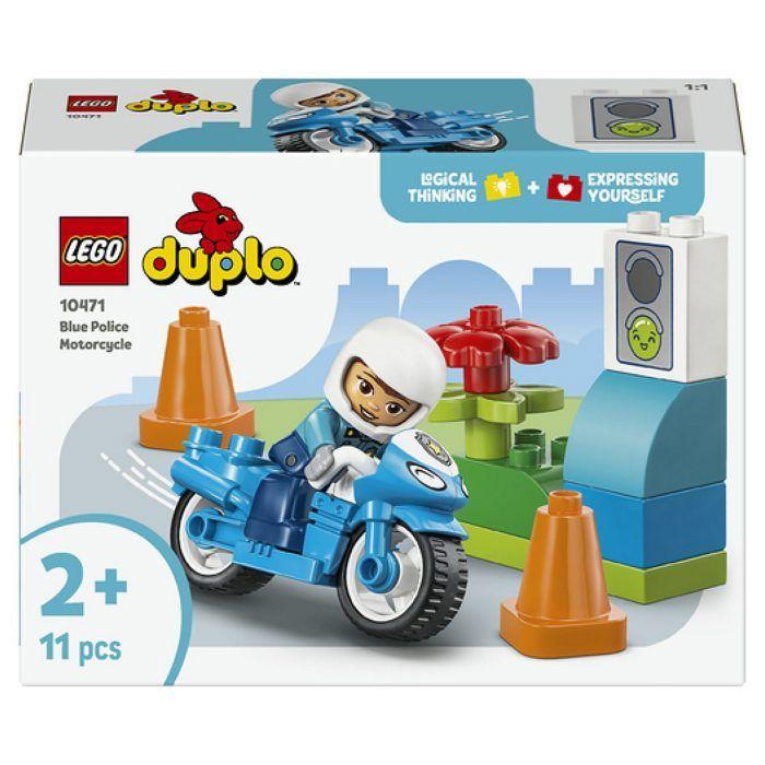 LEGO DUPLO Ma Ville 10471 La Moto de Police Bleue - Jouet pour Garçon ou Fille dès 2 ans