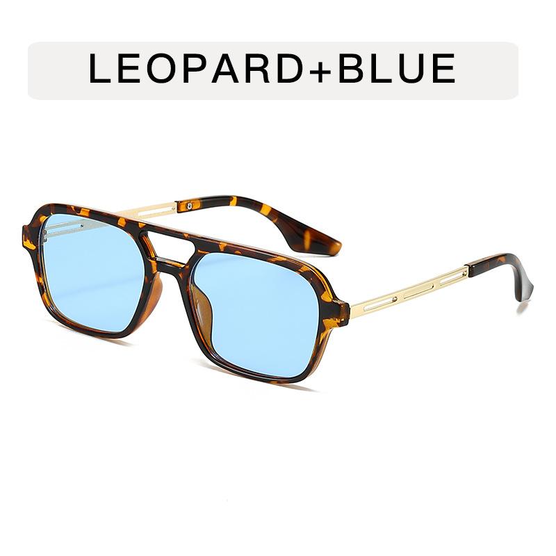 European American Style Men's Sunglasses Square Shape Double Bridge Sun Glasses for Women Vintage Classic Female Glasses