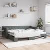 VidaXL Daybed with Pull-out Bed Dark Grey 90x200 Cm Fabric 3197427